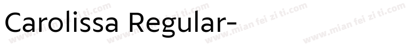 Carolissa Regular字体转换
